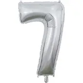 Wefiesta Cijferballon 7 Folie 66 Cm Zilver