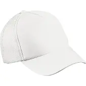 Myrtle beach Volwassenen Unisex 5 Panel Polyester Mesh Cap (Wit)