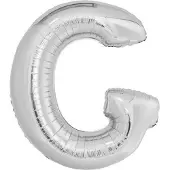 Amscan Letterballon G Folie 86 Cm Zilver