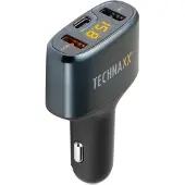 Technaxx TE18 Technaxx Car Charger QC3.0 + USB-C 17W Black
