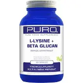 Puro L-Lysine + Beta Glucan Lipblaasjes Capsules - 90capsules