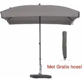Madison Parasol Rechthoek Taupe 210 x 140 cm met hoes