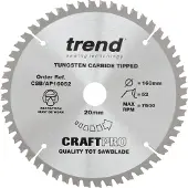 Trend AP cirkelzaagblad 160x20x2,2mm 52T
