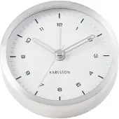 Karlsson Wekker Karlsson Tinge Brushed Steel White Dial 9 cm