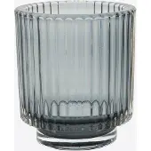 Point-Virgule POINT VIRGULE - Theelichthouder glas blauw - 10cm