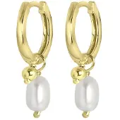 Lucardi Oorbellen goud / parelwit