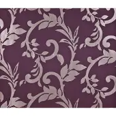 Dutch Wallcoverings Vliesbehang tak - donkerpaars/zilver