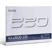 Favini Tekenblok A3 220 gr Glad - Kleur: Wit