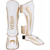 Venum Kickboks Scheenbeschermers Elite Wit Goud - XL