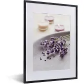 PosterMonkey Fotolijst incl. Poster - Close-up van lavendelbloemen - 30x40 cm - Posterlijst