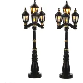 Luville Collectables Engelse straatlantaarns 2 stuks - 10,5 cm