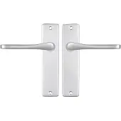 Starx Deurklink Aluminium †“ Deurbeslag †“ Deurkruk met Schild †“ Deurklink Vlinder - 43 x 180 mm †“ Ø 18 mm