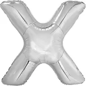 Amscan Letterballon X Folie 86 Cm Zilver