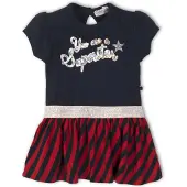 Dirkje gestreepte jersey jurk marine/rood/zilver Marine/rood/zilver 62