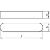 Toolcraft 1067238 Inlegspieën DIN 6885 RVS A4 25 stuk(s)