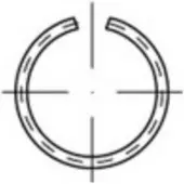 Toolcraft 146394 Veerring Binnendiameter: 23.7 mm DIN 7993 Verenstaal 100 stuk(s)
