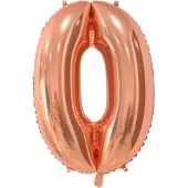 Wefiesta Cijferballon 0 Folie 66 Cm Roségoud
