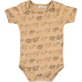 Trixie romper Silly Sloth kort katoen oranje