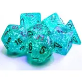 Chessex Borealis Polyhedral Teal/gold Luminary Dobbelsteen Set (7 stuks)