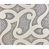 Dutch Wallcoverings Vlies Design Oriëntaal - Zilver/wit