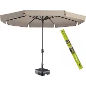 Madison Ronde parasol Ecru 350 cm met gratis hoes