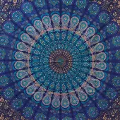 Ancient Wisdom Dubbel katoenen sprei + wandkleed - Klassieke Mandala 230cm x 200cm
