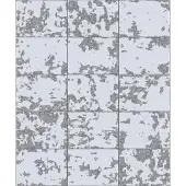 Dutch Wallcoverings Hexagone tegel grijs/zilver steen (vliesbehang, zilver)