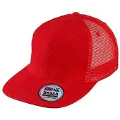 Myrtle beach Volwassenen Unisex 6 Panel Flat Peak Cap (Rood)