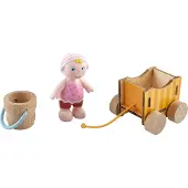 Little Friends Poppenhuispop Baby Nora 12 Cm Roze/bruin