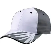 Myrtle beach Volwassenen Unisex 6 Panel Craftsmen Cap (Wit/koolstof Grijs/Zwart)