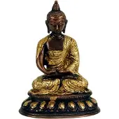 Yogi & Yogini Boeddha Amithaba beeld tweekleurig