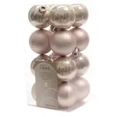 Décoris Kerstballen set | | Ø 4 cm | 16 stuks (Roze)