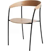 New Works Missing stoel met armleuningen Eikenhout