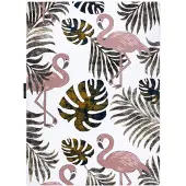 Rugsx Tapijt PETIT GARDEN Flamingo's blad motief monstera bladeren crème 160x220 cm
