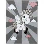 Rugsx Tapijt PETIT UNICORN EENHOORN grijskleuring 180x270 cm