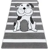 Rugsx Tapijt PETIT PUPPY HOND HONDJE grijskleuring 160x220 cm