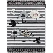Rugsx Tapijt PETIT BIRDS VOGELS grijskleuring 120x170 cm