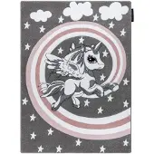 Rugsx Tapijt PETIT PAARDJES grijskleuring 140x190 cm