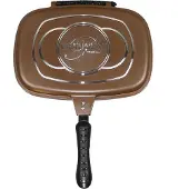 Platinum DADG32 Dubbele Grillpan Koper 32cm
