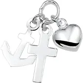 Trendjuwelier huiscollectie Hanger Zilver Geloof, Hoop En Liefde