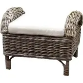 AVH-Collectie Naturel relax voetenbank 50x65xH43 cm wit
