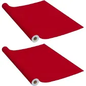 vidaXL Meubelfolies zelfklevend 2 st 500x90 cm PVC rood