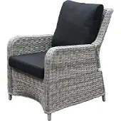 AVH-Collectie Bilbao lounge tuinstoel verstelbaar wit grijs