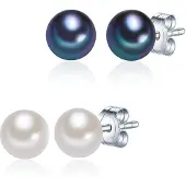 Valero Pearls Oorbellen nachtblauw / zilver