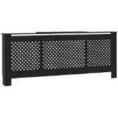 vidaXL Radiatorombouw 205 cm MDF zwart