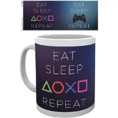GYE Sony PlayStation Mok: Eten, Slapen, Herhalen. -MG1064