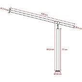 Monzana Trapleuning RVS 100cm