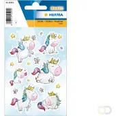 Herma Stickers eenhoorn sterren stof, jewel - 10 stuks