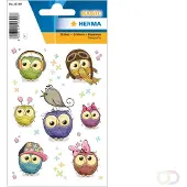 Herma Stickers leuke uilen, transpuffy - 10 stuks