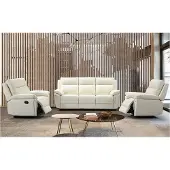 Vente-unique Relaxfauteuil van buffelleer PAKITA - Ivoor